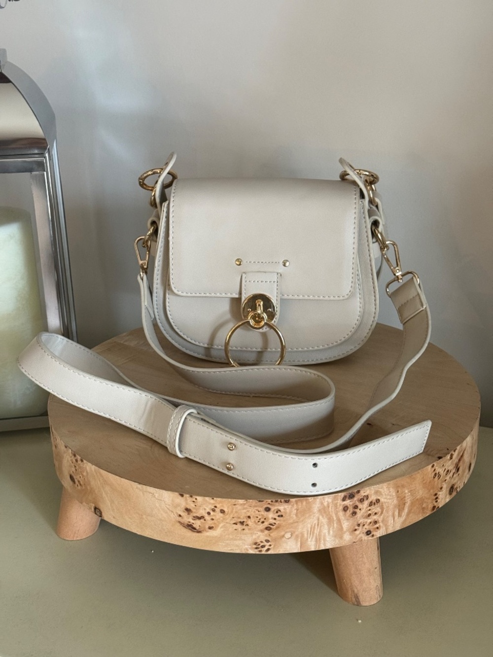 Small Crossbody Bag - Beige - Picture 3 of 5